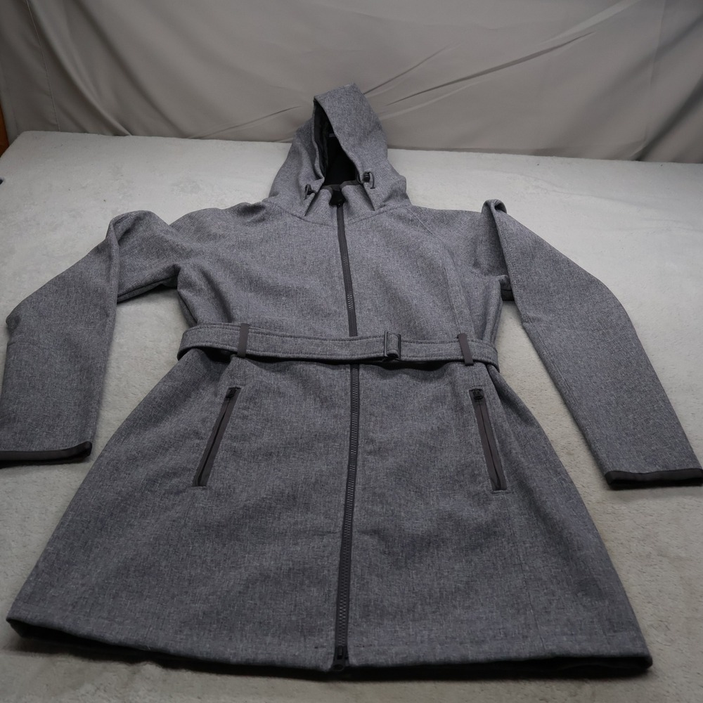North Face Trench Jacket Women Medium Gray Apex Bionic Water Repellant Windwall